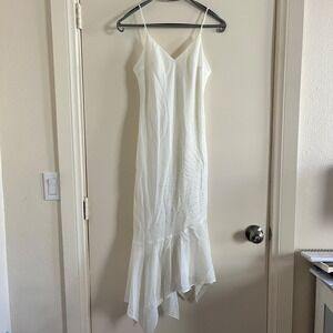 Vtg Babydoll Beaded Slip Dress XSmall Asymmetric Fairy Mermaid Prom Y2K Feminine